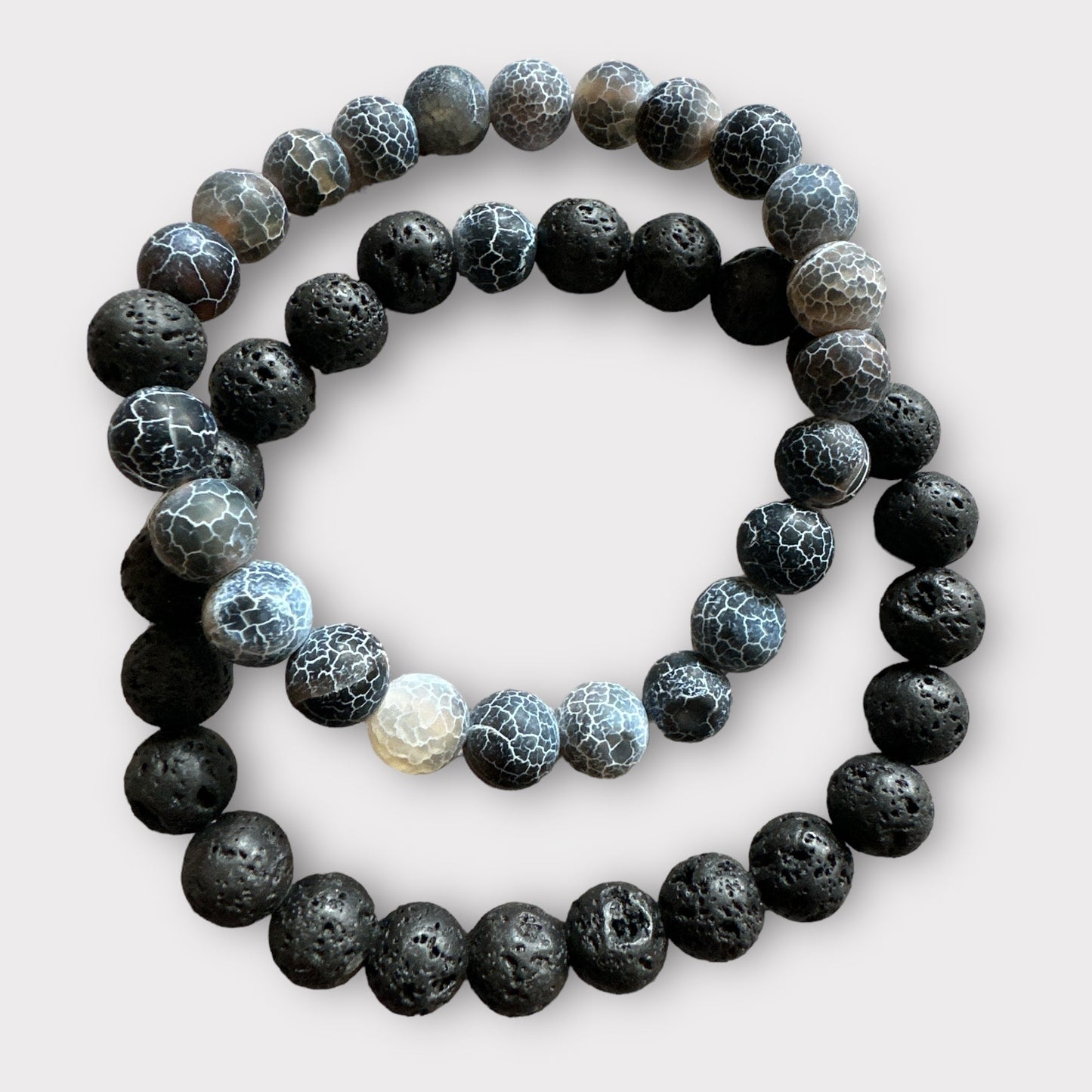 Double Lava Elasticity Beaded Bangle Bracelets - Fatisha Boutique