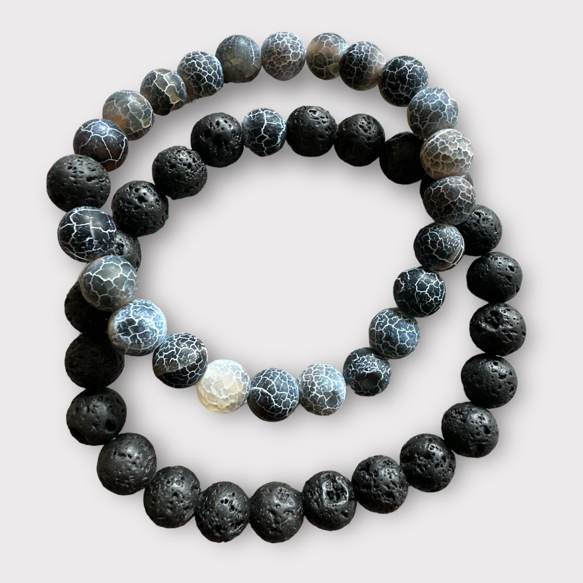 Double Lava Elasticity Beaded Bangle Bracelets - Fatisha Boutique
