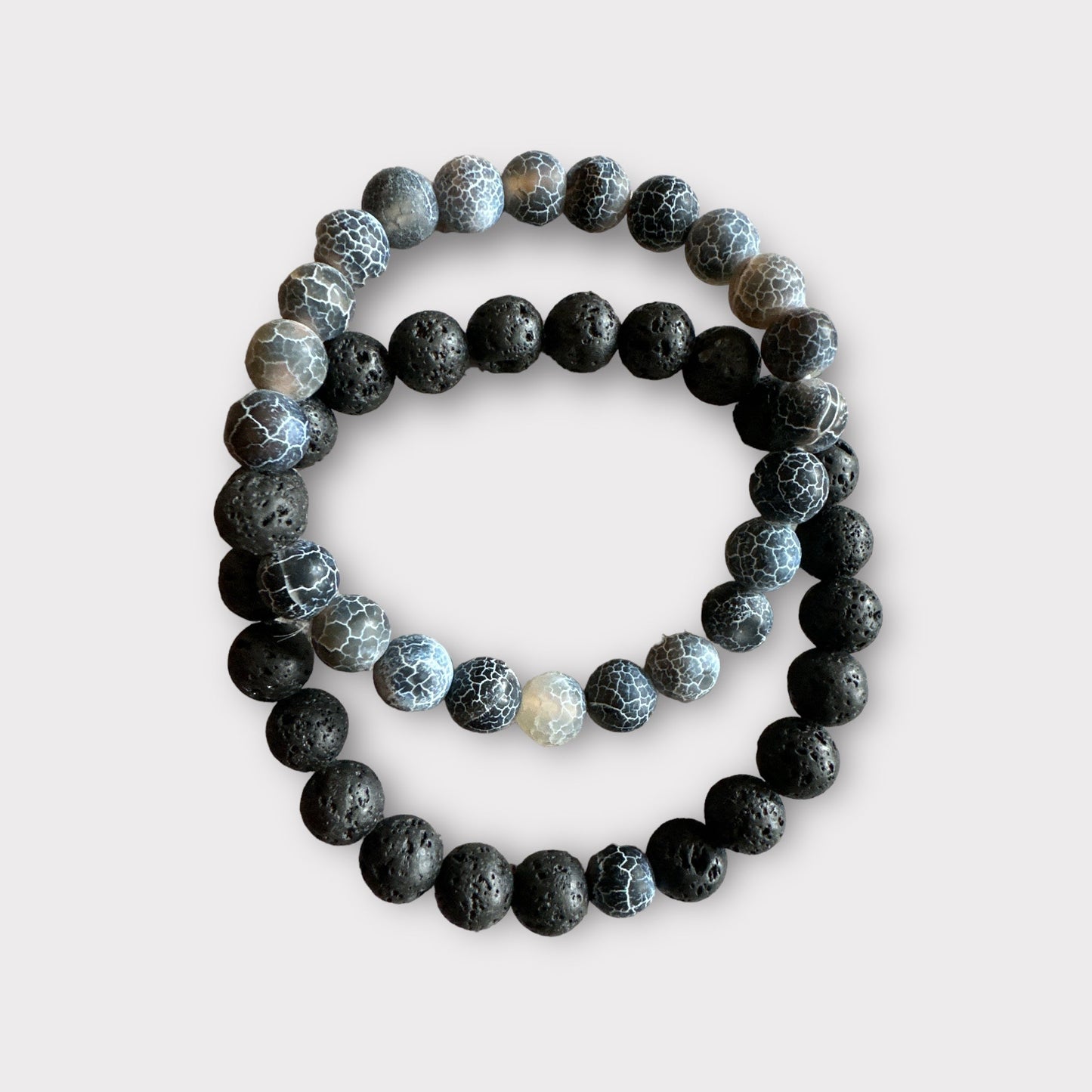 Double Lava Elasticity Beaded Bangle Bracelets - Fatisha Boutique