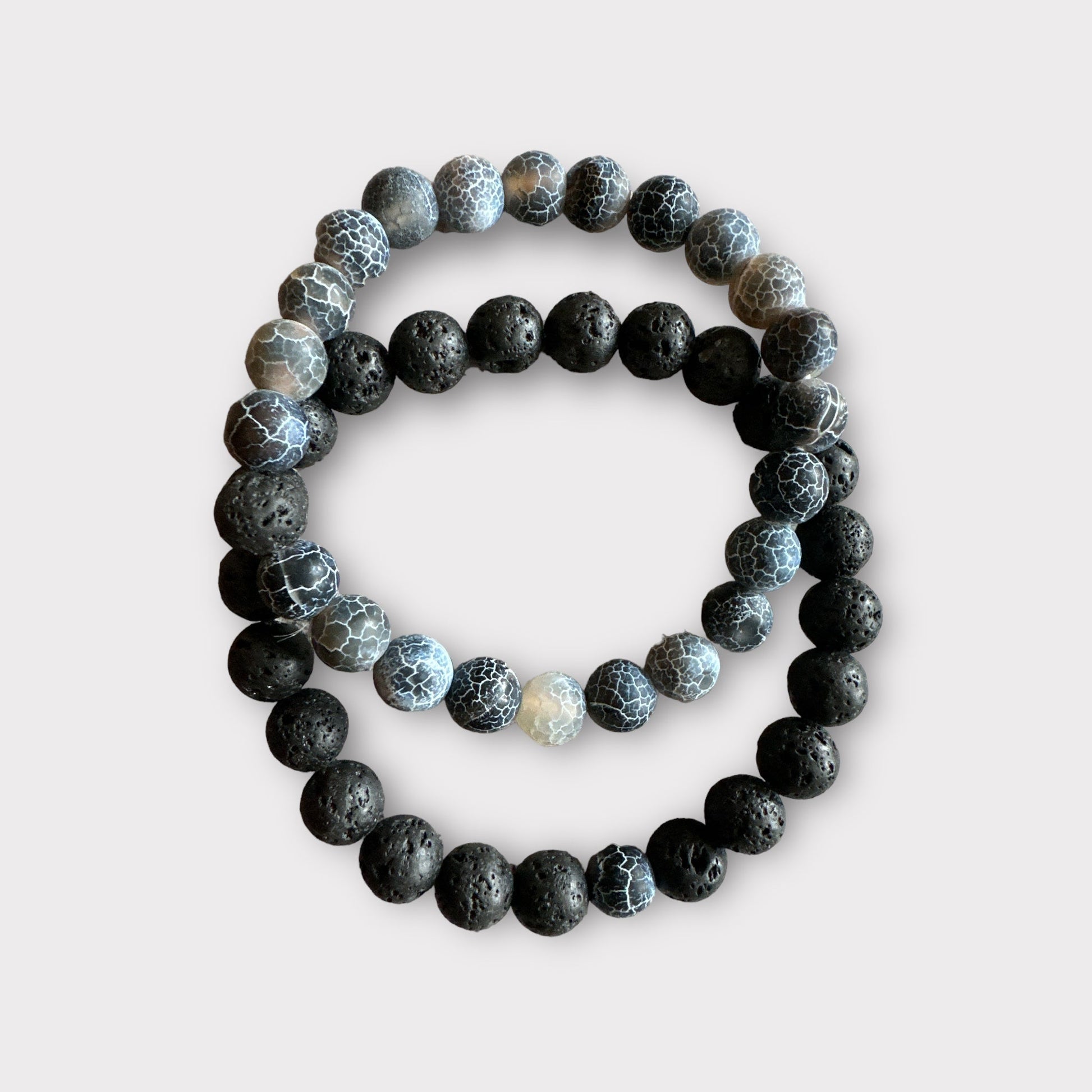Double Lava Elasticity Beaded Bangle Bracelets - Fatisha Boutique