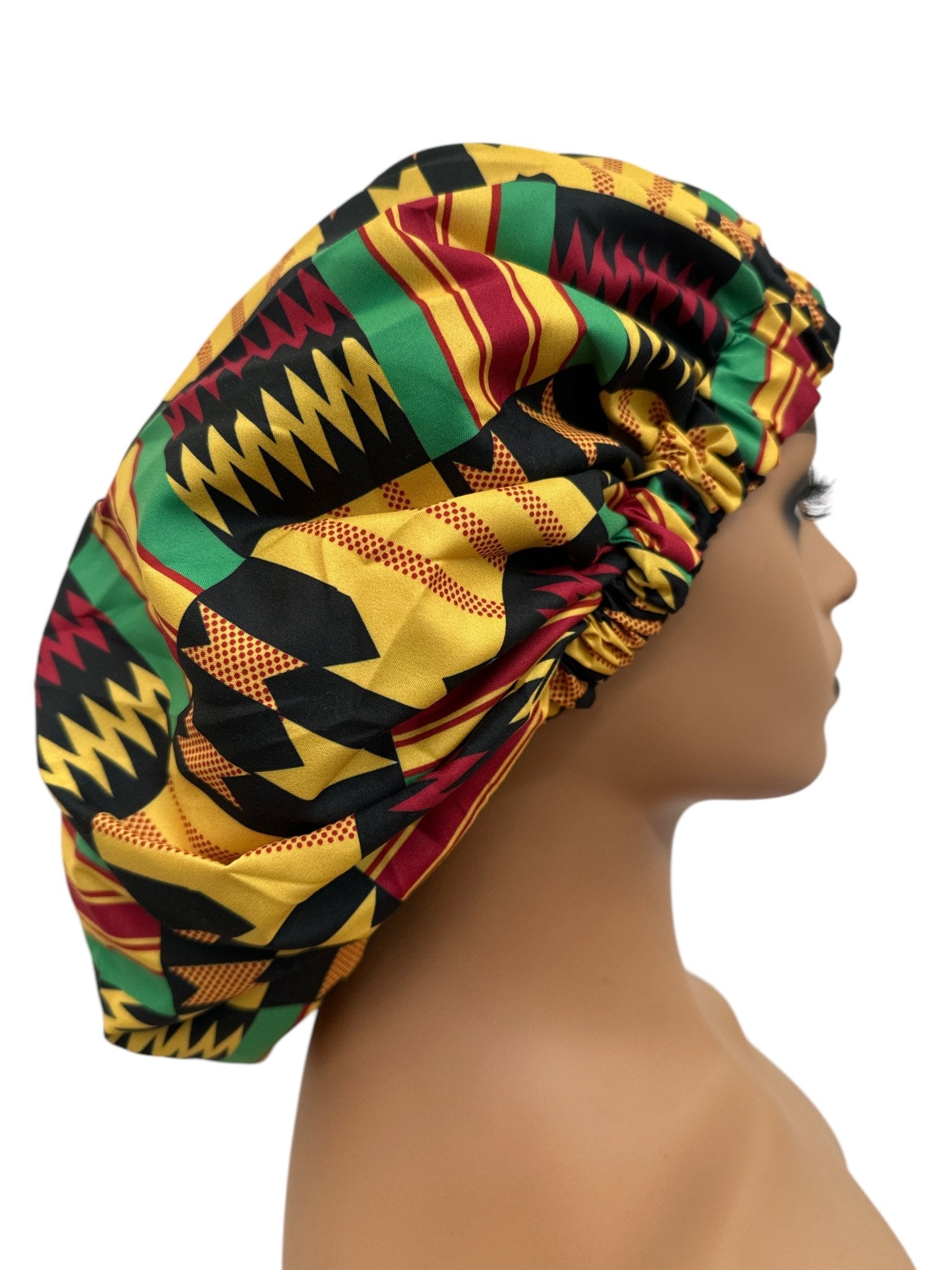 Double Layered Ankara Satin Silk Reversible Bonnet Cap - Fatisha Boutique