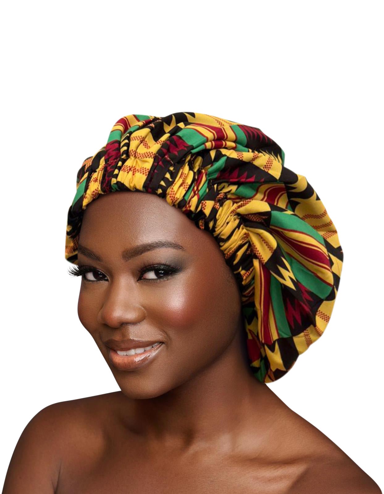 Double Layered Ankara Satin Silk Reversible Bonnet Cap - Fatisha Boutique