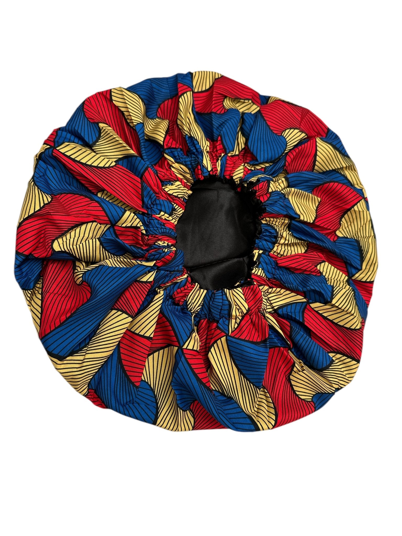 Double - Layered Ankara Satin Silk Reversible Bonnet Cap – Extra Large for Braids & Natural Hair Protection - Fatisha Boutique