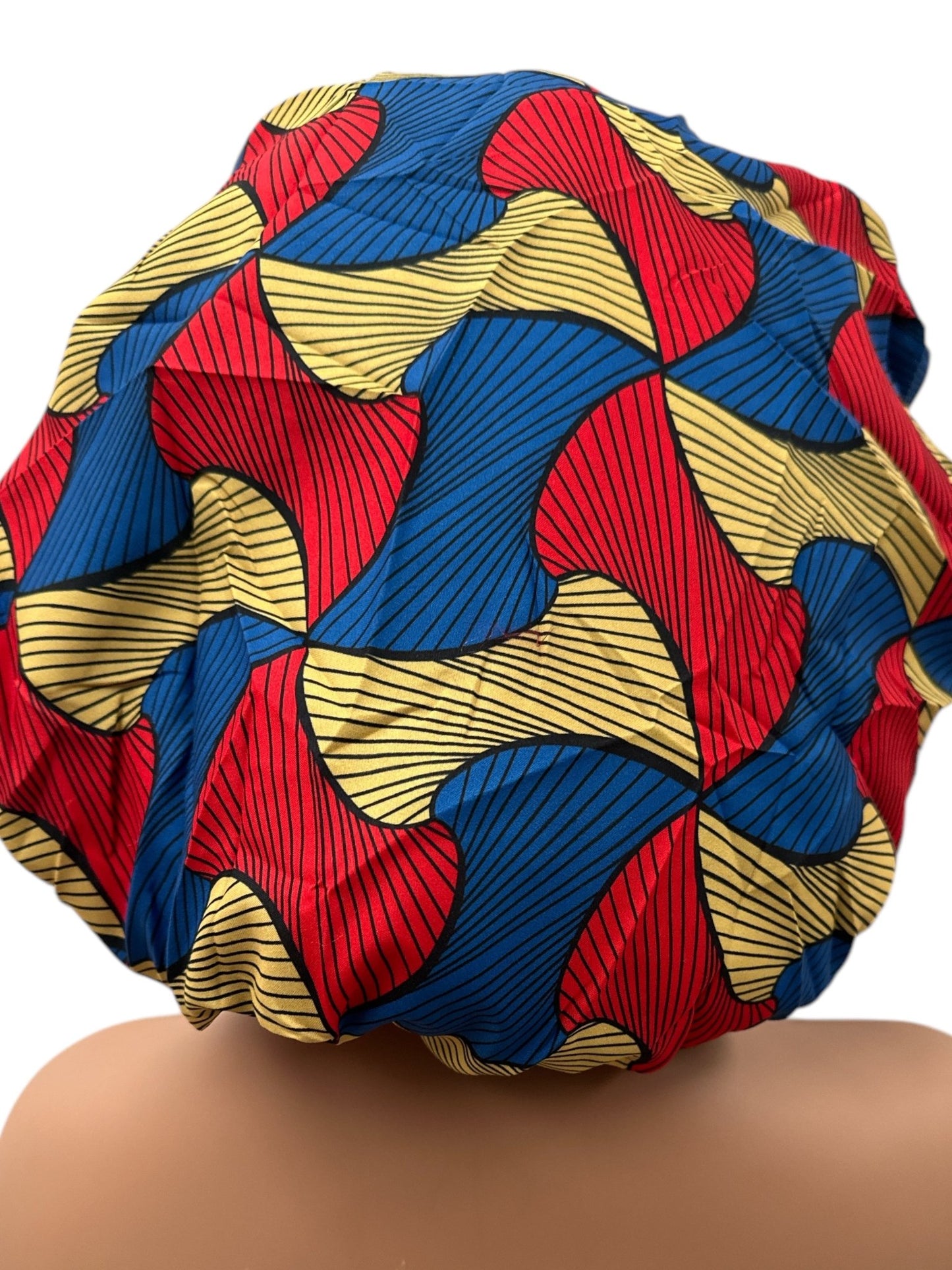 Double - Layered Ankara Satin Silk Reversible Bonnet Cap – Extra Large for Braids & Natural Hair Protection - Fatisha Boutique