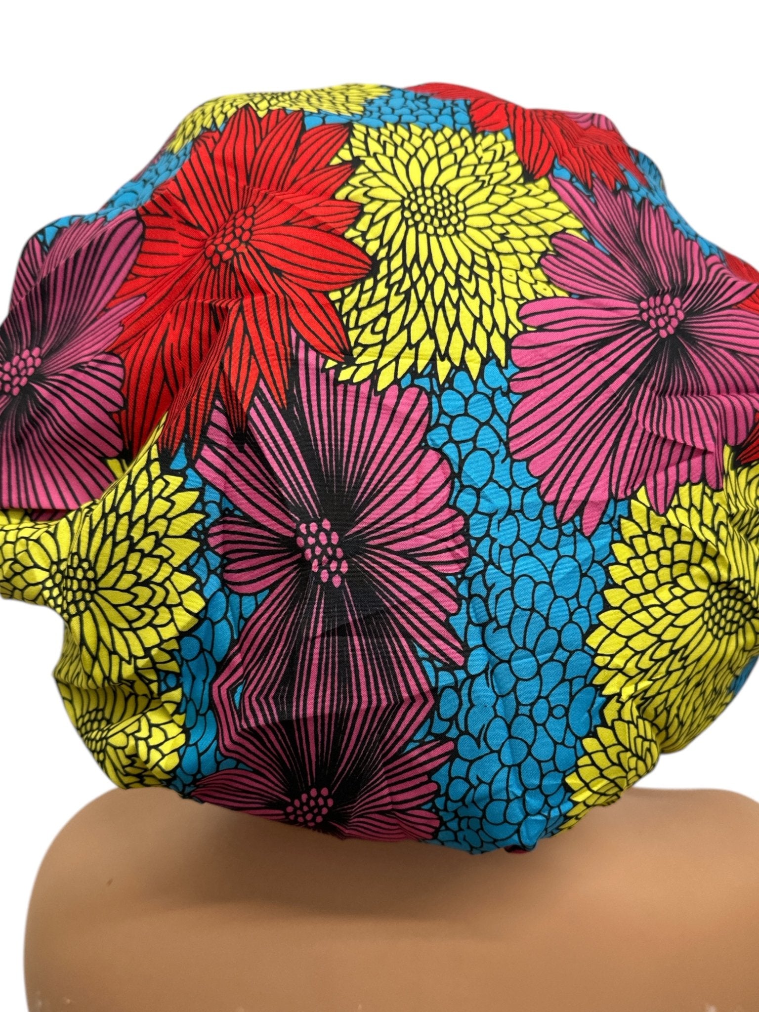 Double - Layered Ankara Satin Silk Reversible Bonnet Cap – Extra Large for Braids & Natural Hair Protection - Fatisha Boutique