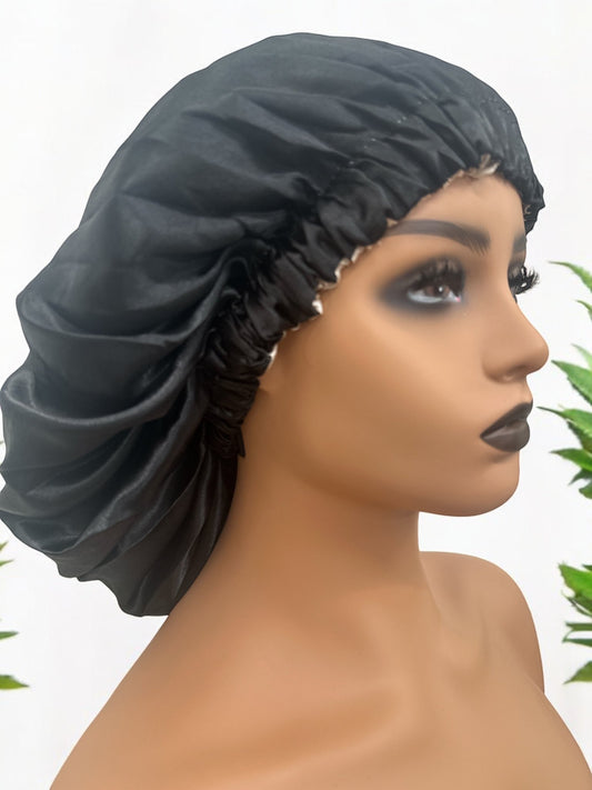 Double - Layered Reversible Satin Silk Bonnet Cap - Fatisha Boutique