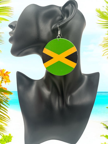 Double - Sided Caribbean Countries Bold Statement Dangle Earrings - Fatisha Boutique