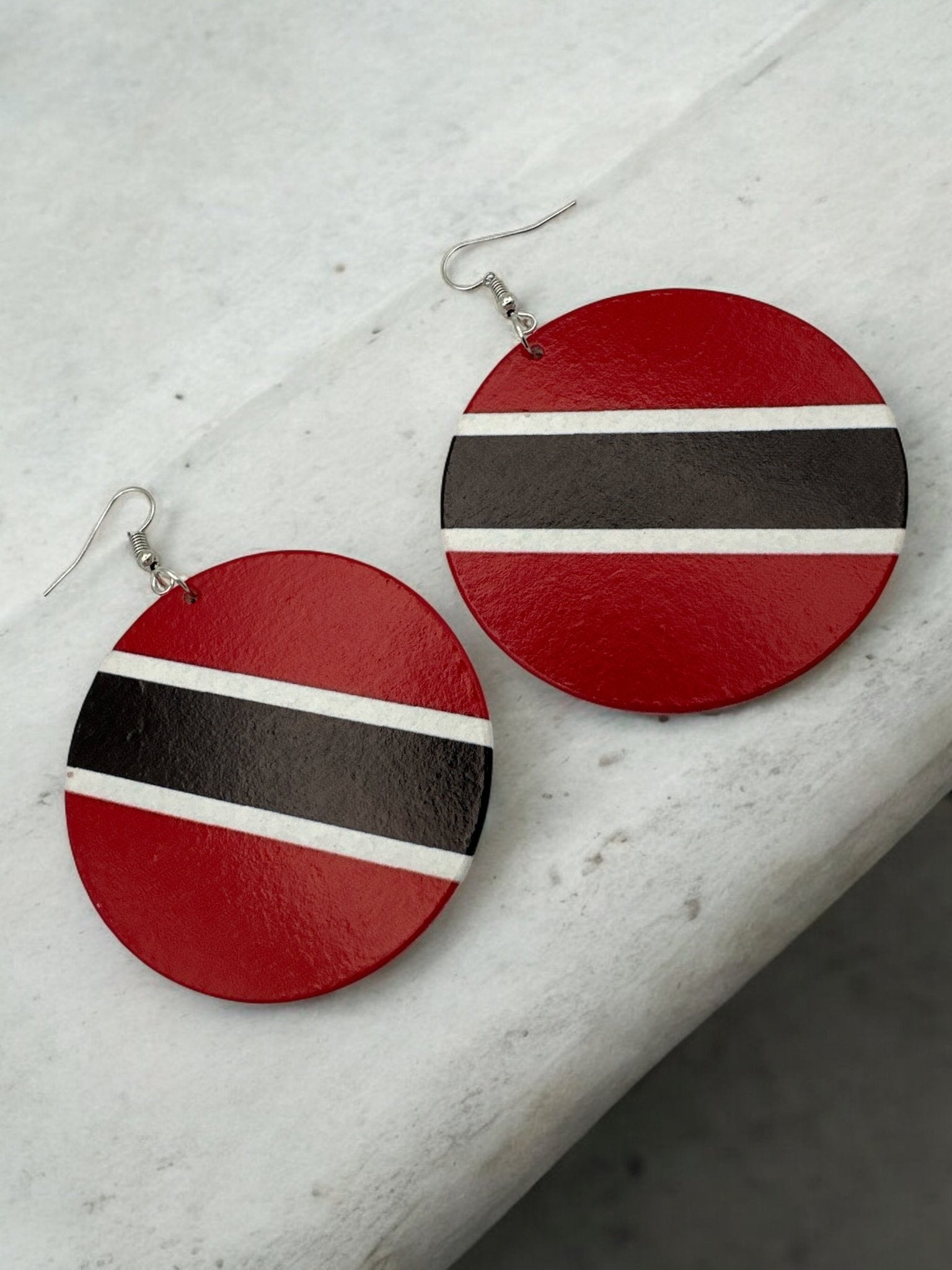 Double - Sided Caribbean Countries Bold Statement Dangle Earrings - Fatisha Boutique