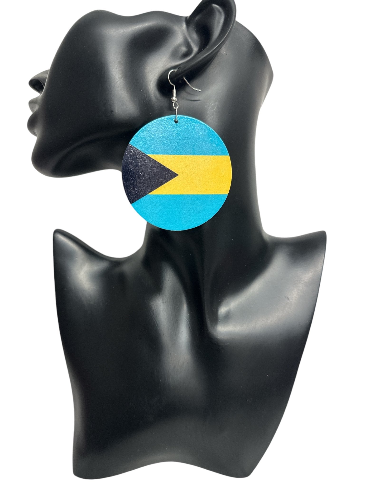 Double - Sided Caribbean Countries Bold Statement Dangle Earrings - Fatisha Boutique