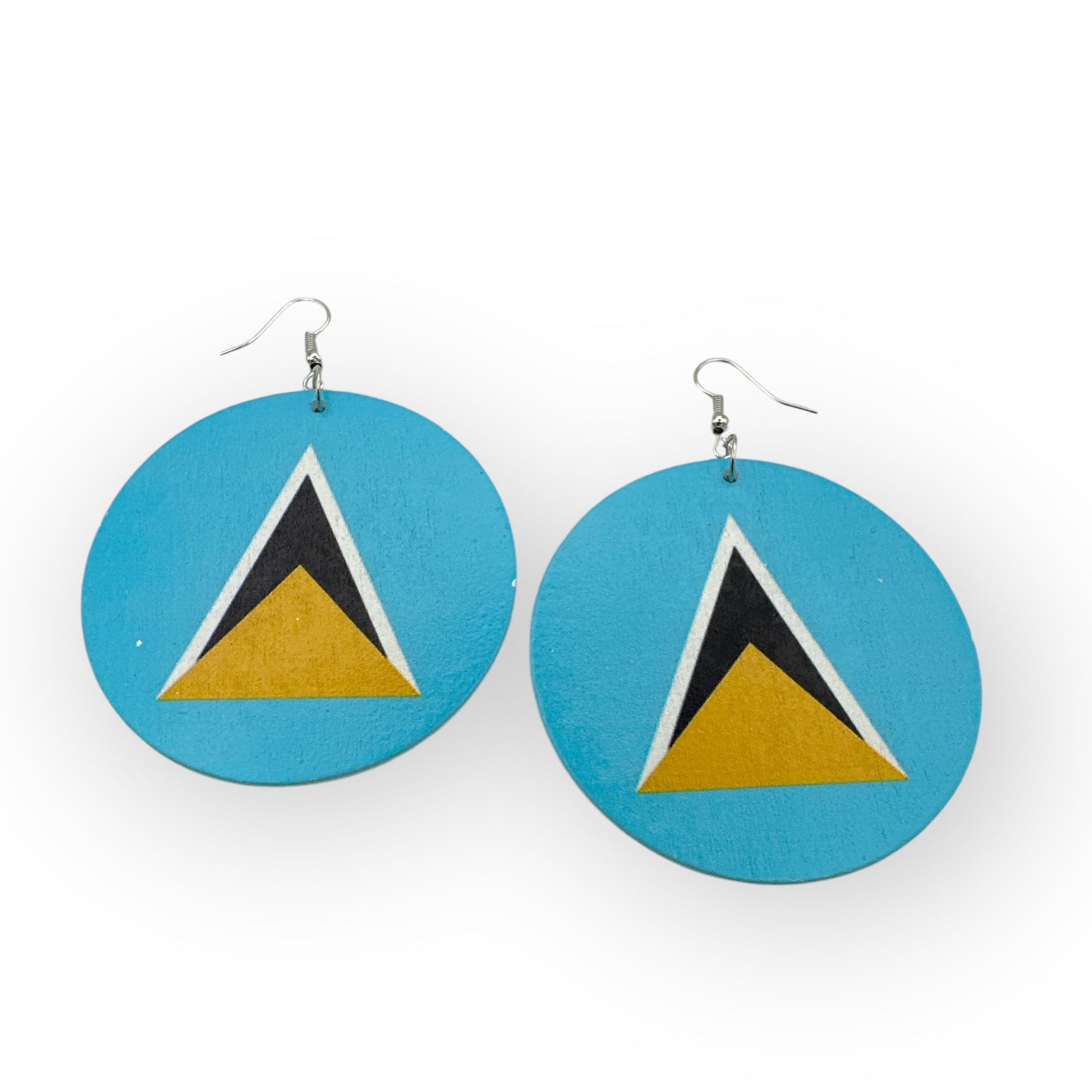 Double - Sided Caribbean Countries Bold Statement Dangle Earrings - Fatisha Boutique