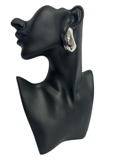 Elegant Abstract Droplet Stud Earrings - Modern Statement Jewellery - Fatisha Boutique