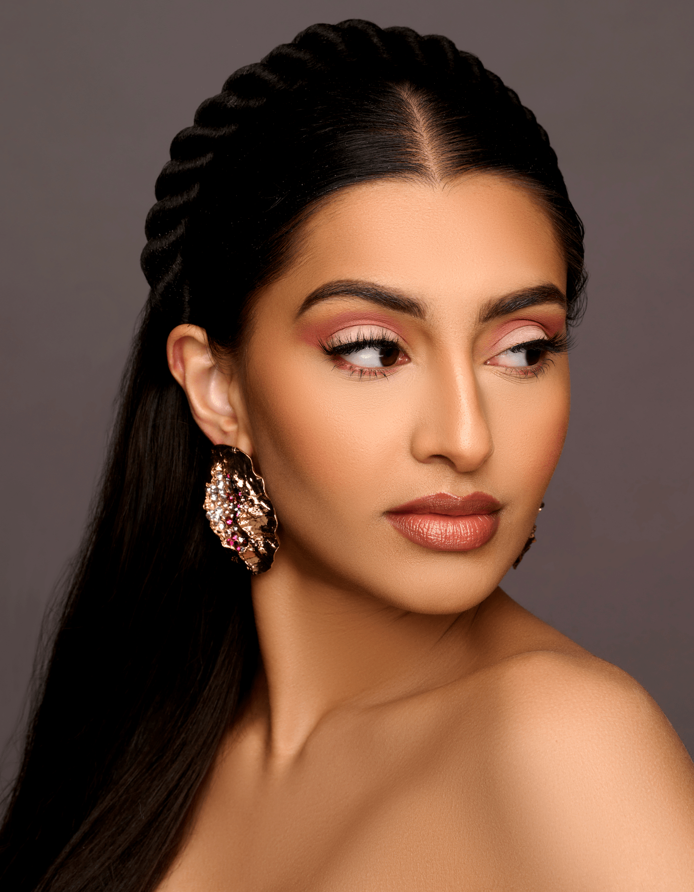 Elegant Bohemian Alloy Crystal Centred Statement Stud Drop Earrings - Fatisha Boutique