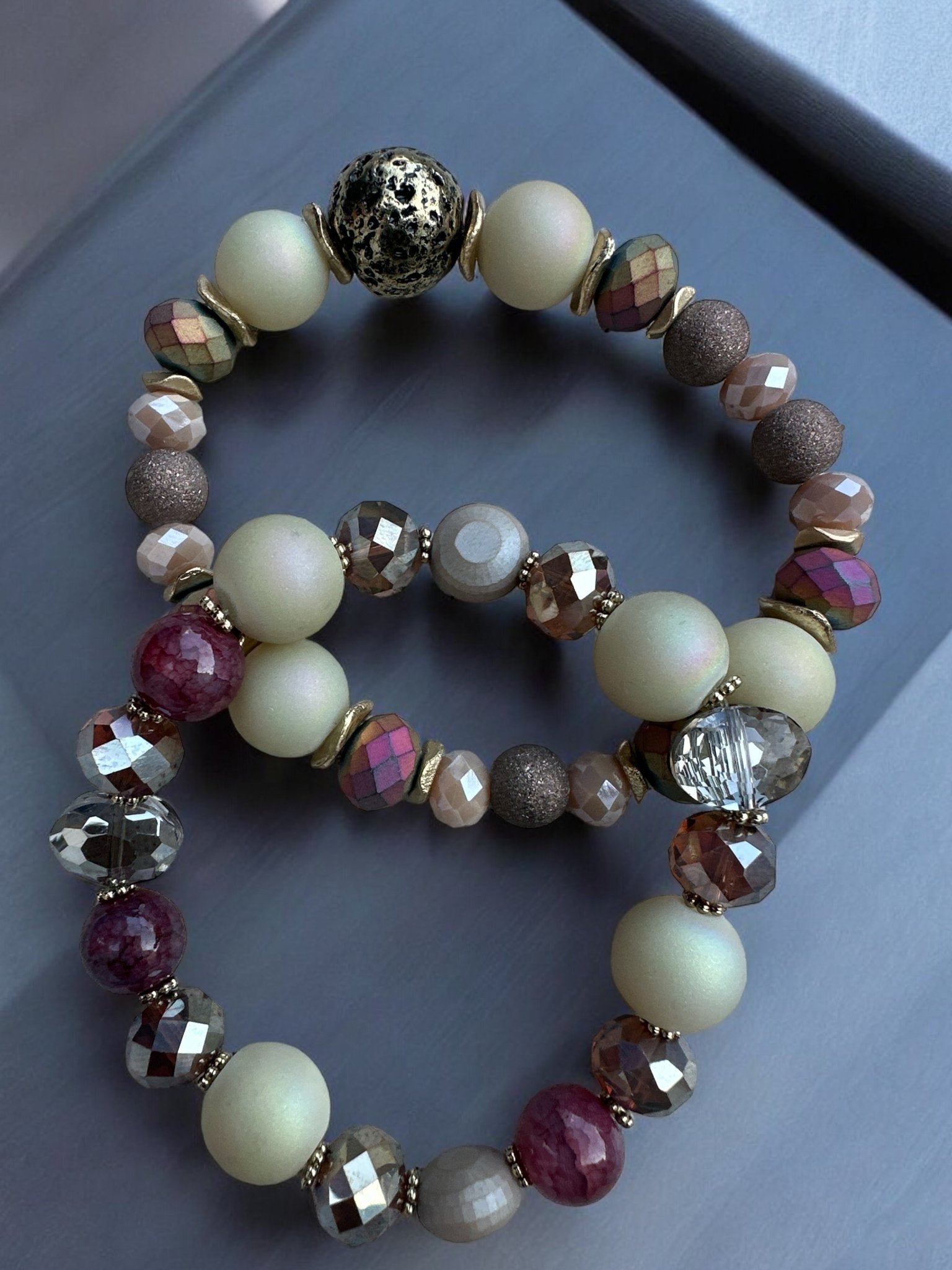 Elegant Boho Chic Multicoloured Beaded Bracelet Set - Fatisha Boutique