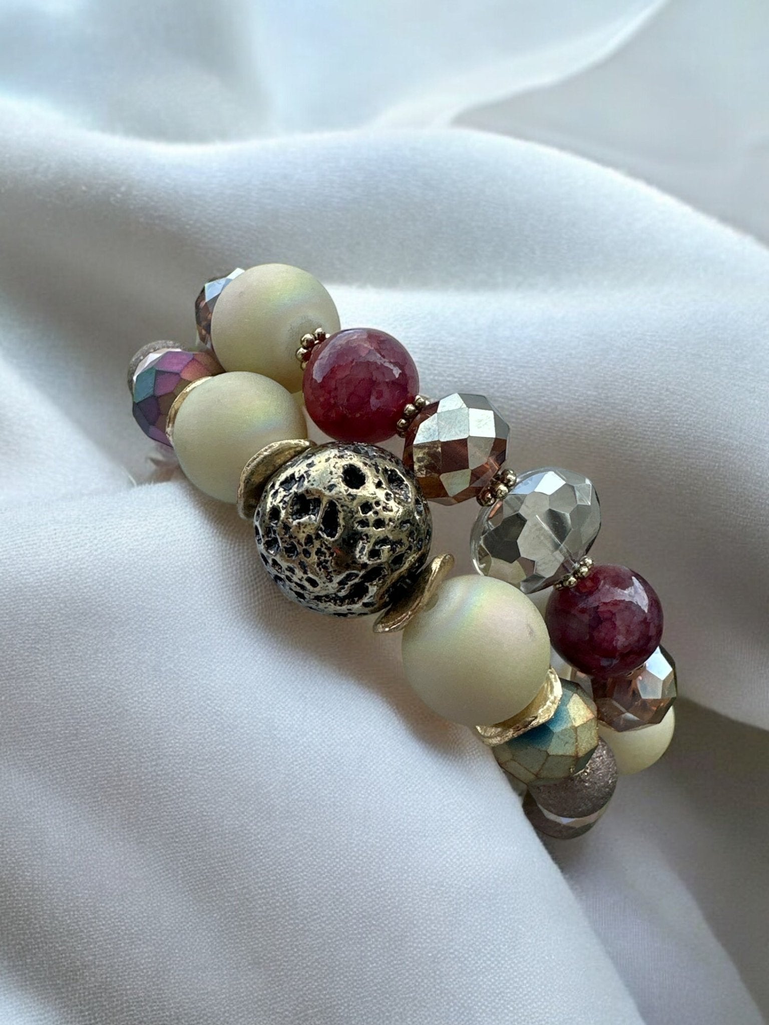 Elegant Boho Chic Multicoloured Beaded Bracelet Set - Fatisha Boutique