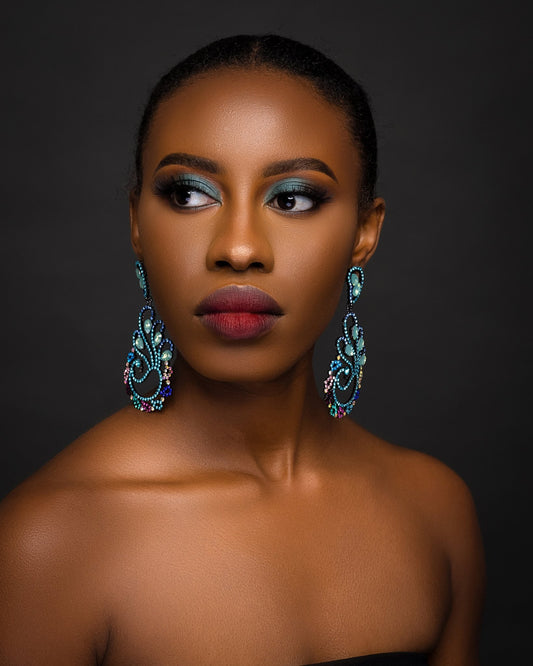 Elegant Diamante Rhinestone Dangle Statement Earrings - Fatisha Boutique