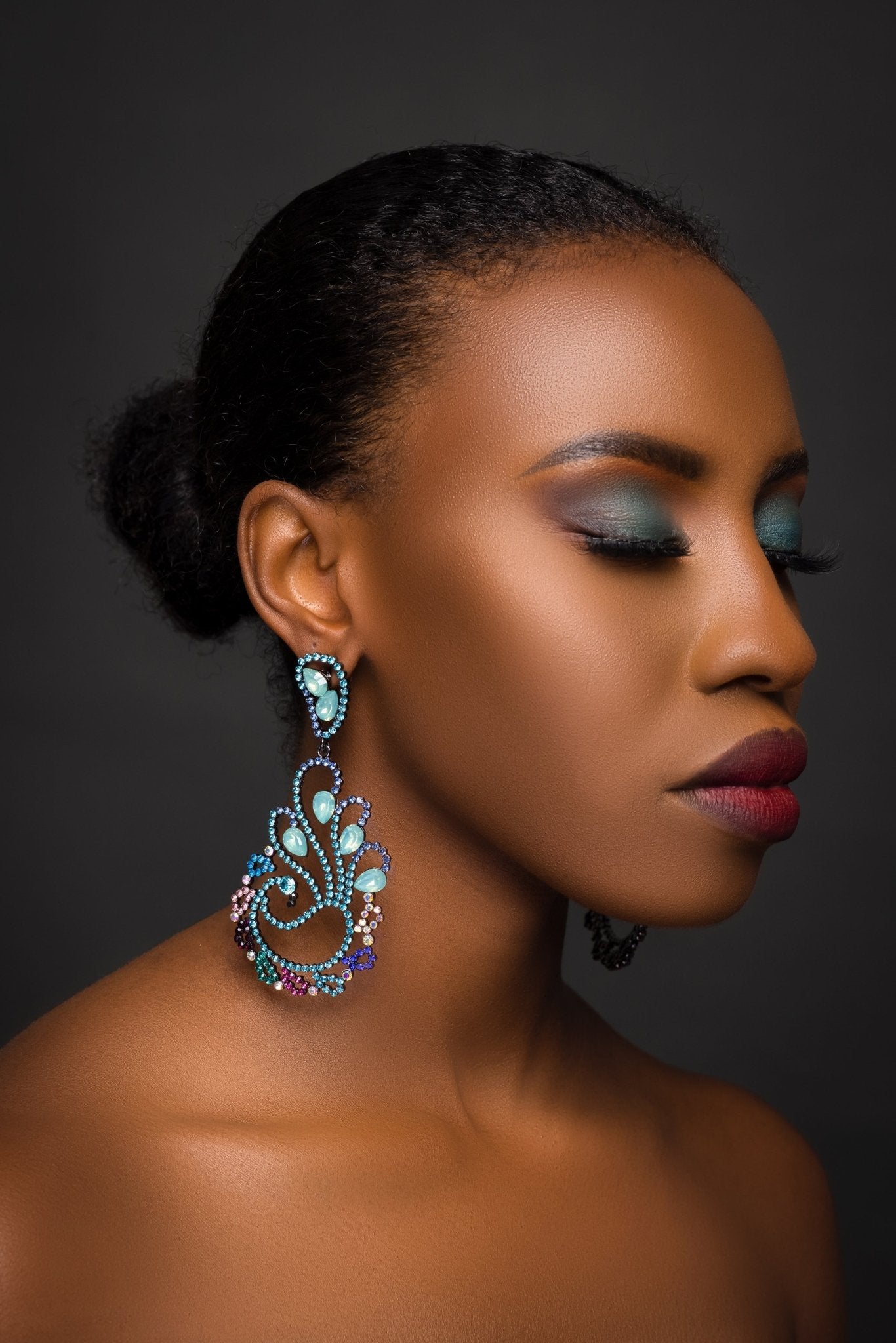 Elegant Diamante Rhinestone Dangle Statement Earrings - Fatisha Boutique