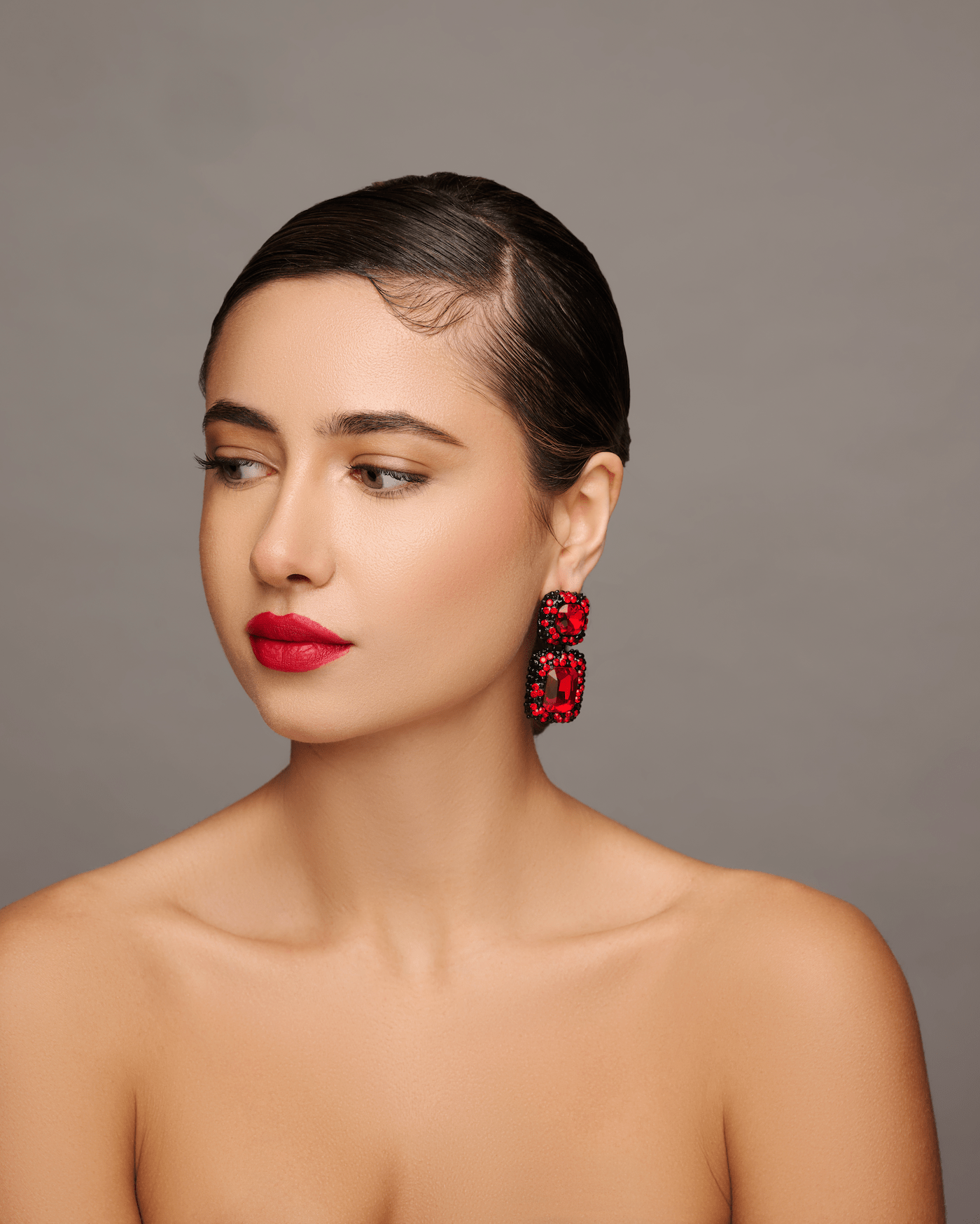 Elegant Diamante Rhinestone Stud Drop Earrings - Fatisha Boutique