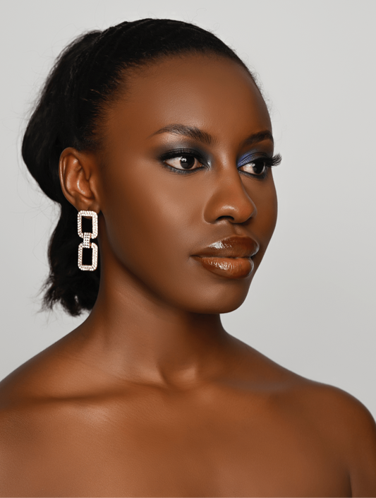 Elegant Diamante Rhinestone Stud Earrings - Fatisha Boutique