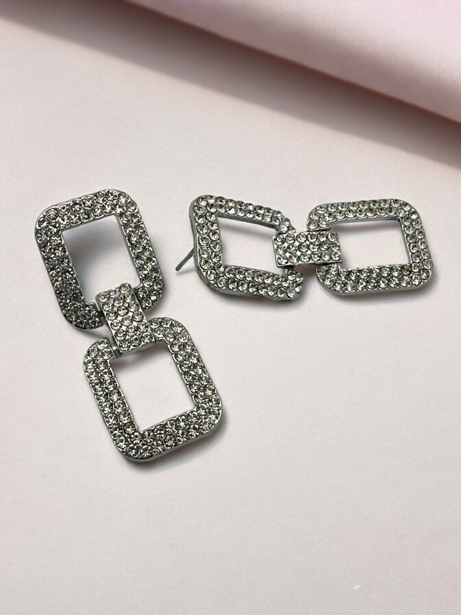 Elegant Diamante Rhinestone Stud Earrings - Fatisha Boutique