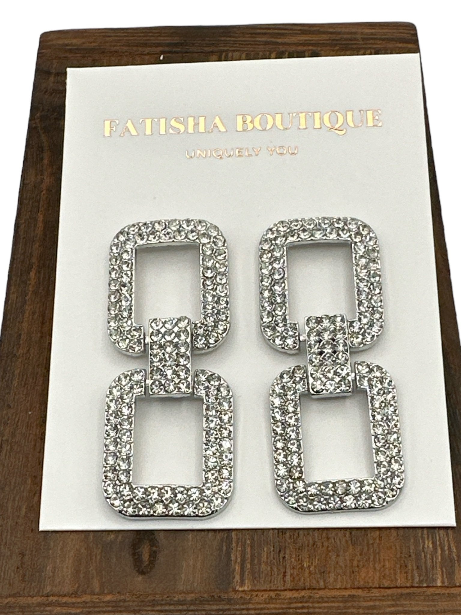 Elegant Diamante Rhinestone Stud Earrings - Fatisha Boutique