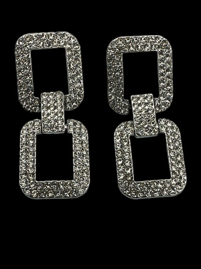 Elegant Diamante Rhinestone Stud Earrings - Fatisha Boutique
