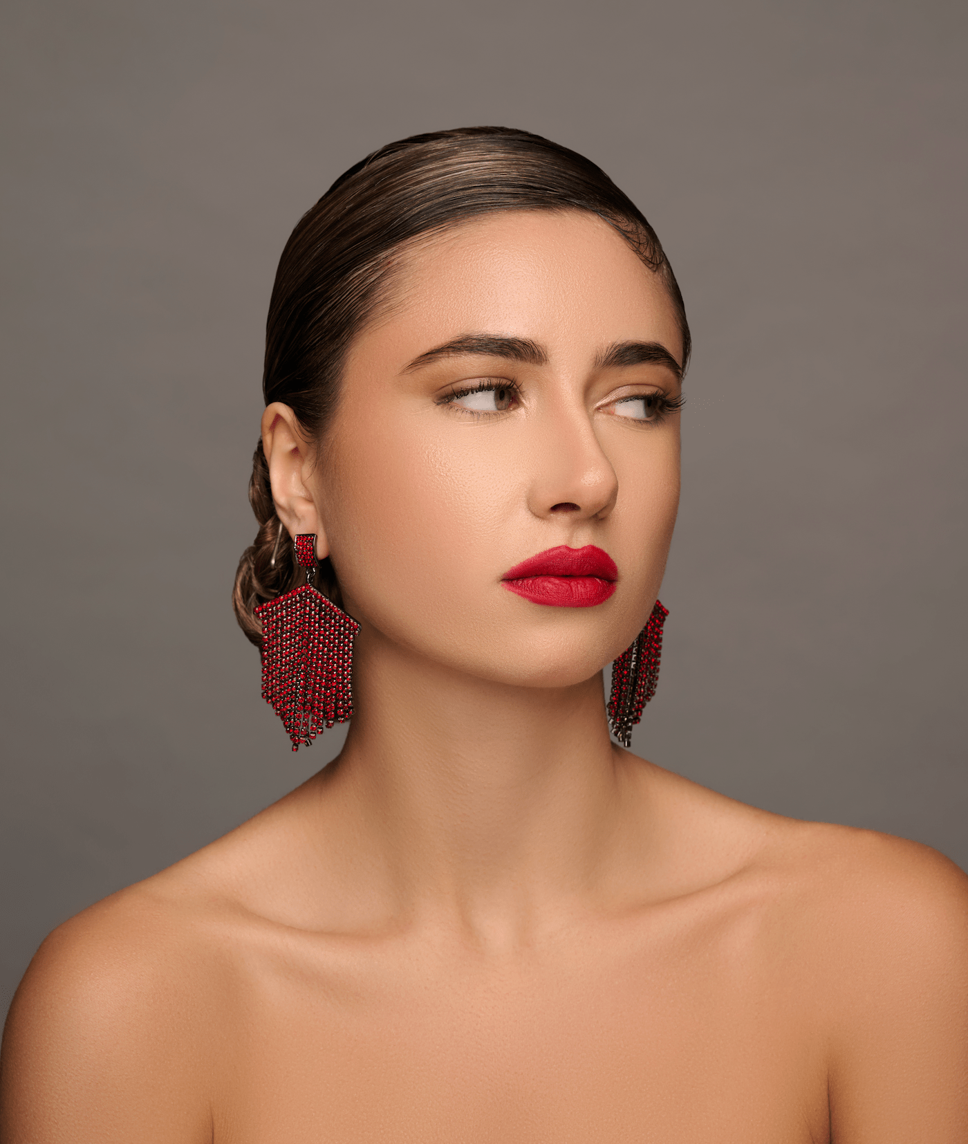Elegant Diamante Rhinestone Tassel Statement Earrings - Fatisha Boutique