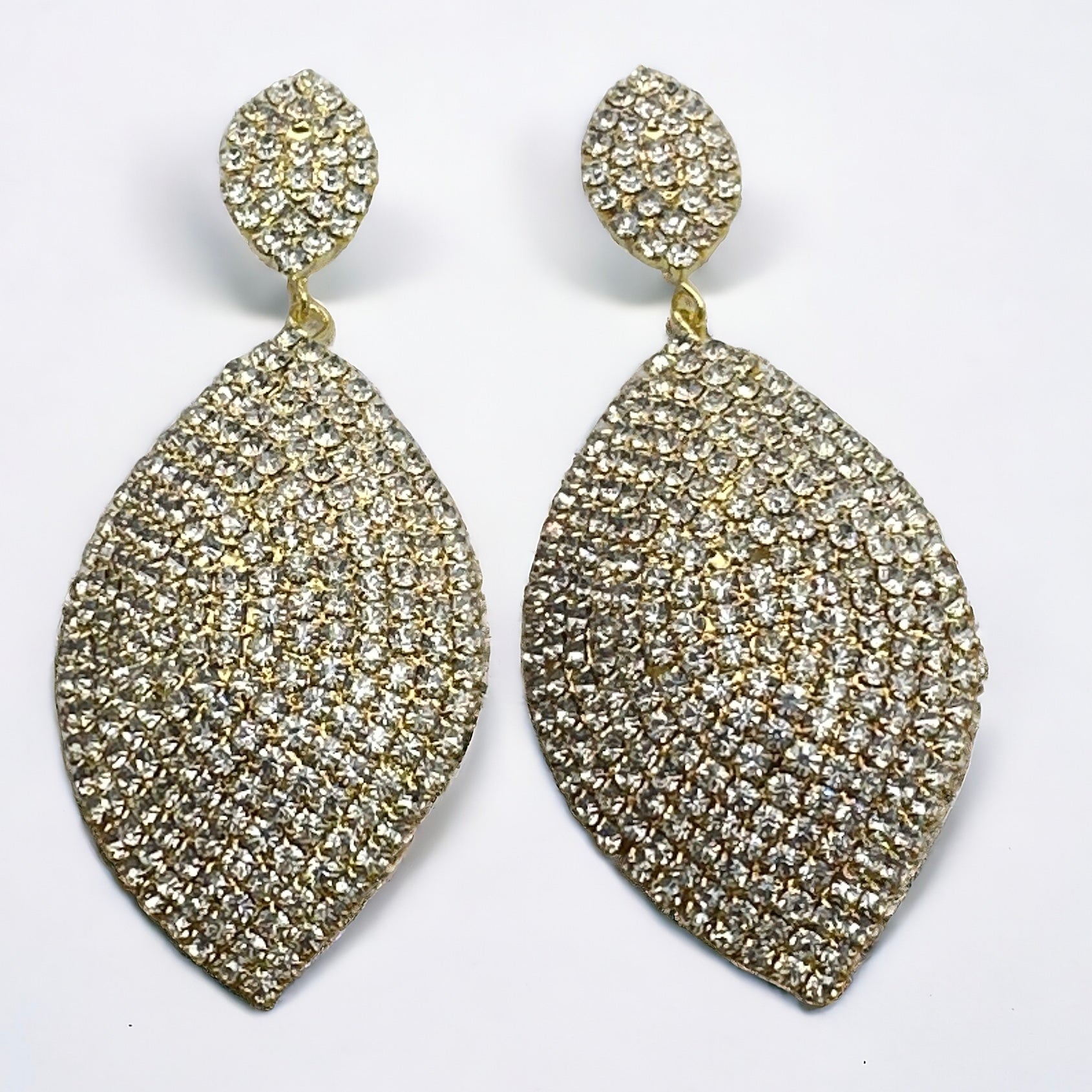 Elegant Diamante Rhinestone Teardrop Dangle Earrings - Fatisha Boutique