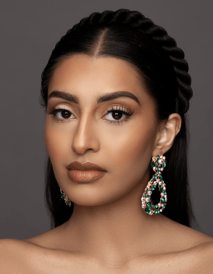 Elegant Diamante Sparkle Rhinestone Crystal Teardrop Earrings - Fatisha Boutique