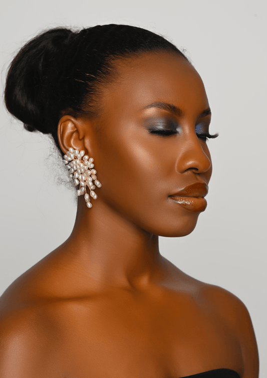 Elegant Faux Pearl Stud Earrings - Fatisha Boutique
