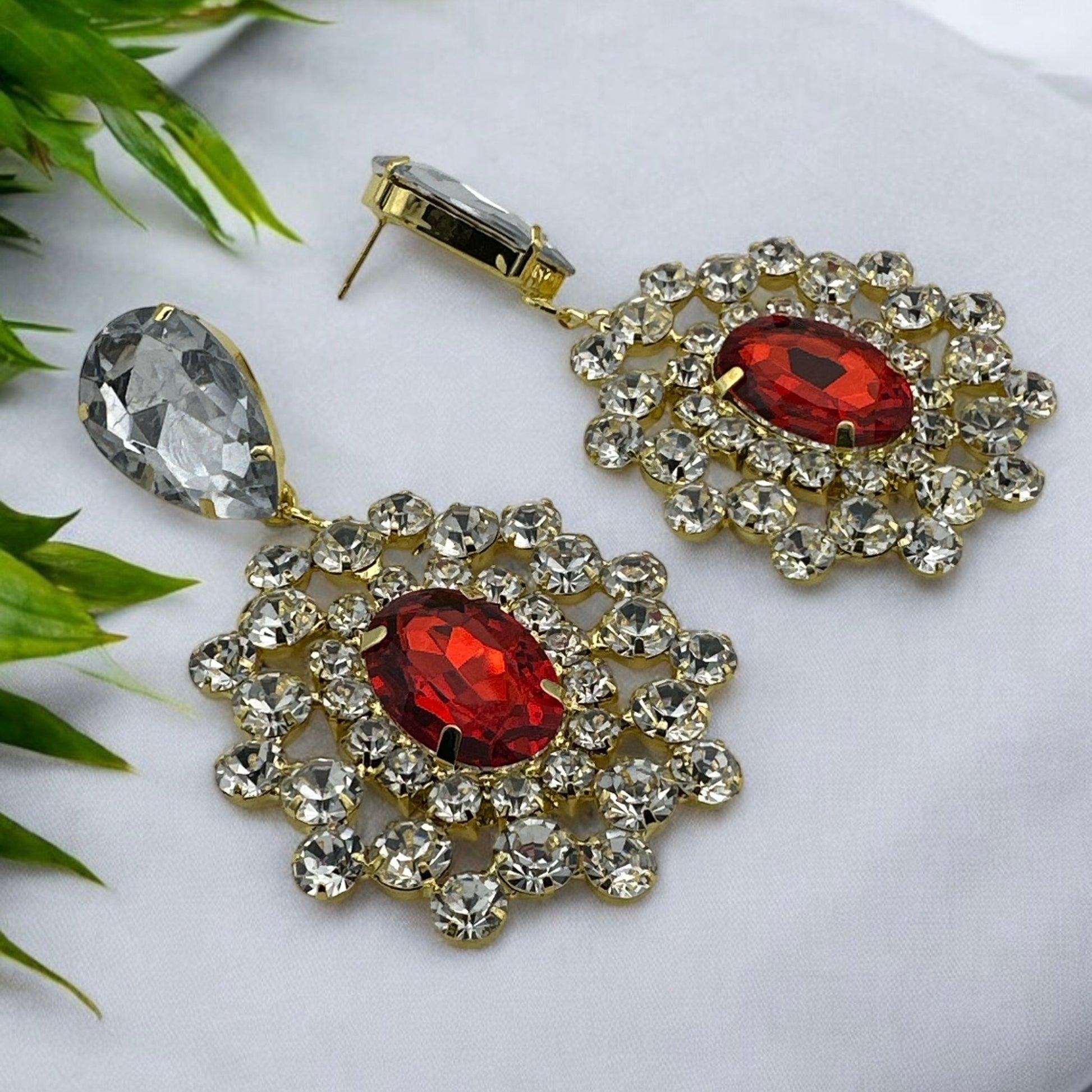 Elegant Glamorous Statement Diamante Rhinestone Dangle Earrings - Fatisha Boutique
