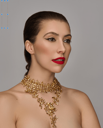 Elegant Gold Bohemian Rhinestone Choker Pendant Statement Necklace - Fatisha Boutique