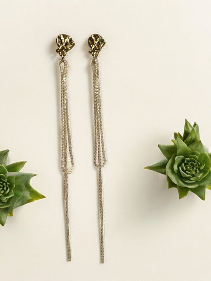 Elegant Long Sparkling Rhinestone Rope Lightweight Earrings - Fatisha Boutique