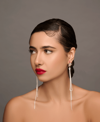 Elegant Long Sparkling Rhinestone Rope Lightweight Earrings - Fatisha Boutique