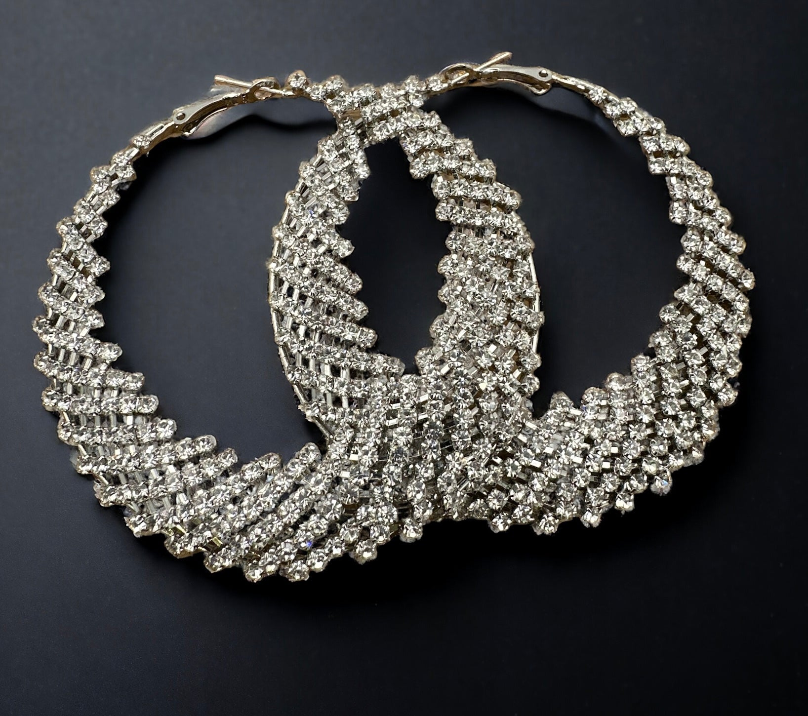 Elegant Luxury Crystal Rhinestone Statement Earrings - Fatisha Boutique