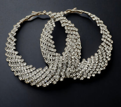 Elegant Luxury Crystal Rhinestone Statement Earrings - Fatisha Boutique