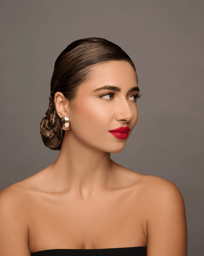 Elegant Metal Stud Earrings - Fatisha Boutique