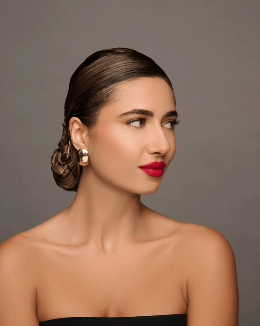Elegant Metal Stud Earrings - Fatisha Boutique