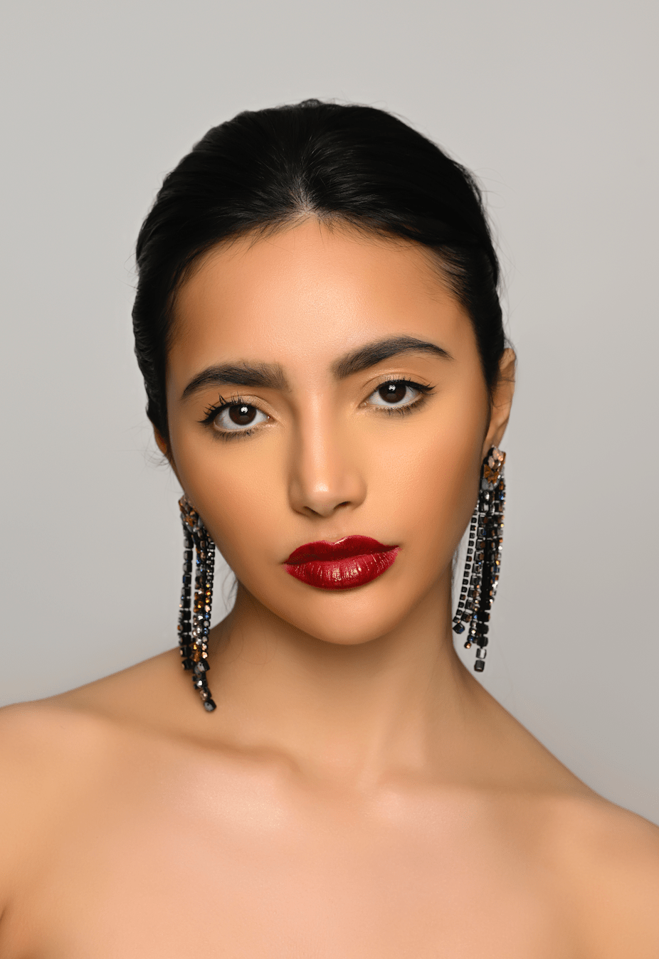 Elegant Multicoloured Crystal Fringe Earrings – Statement Drop Earrings for Women - Fatisha Boutique