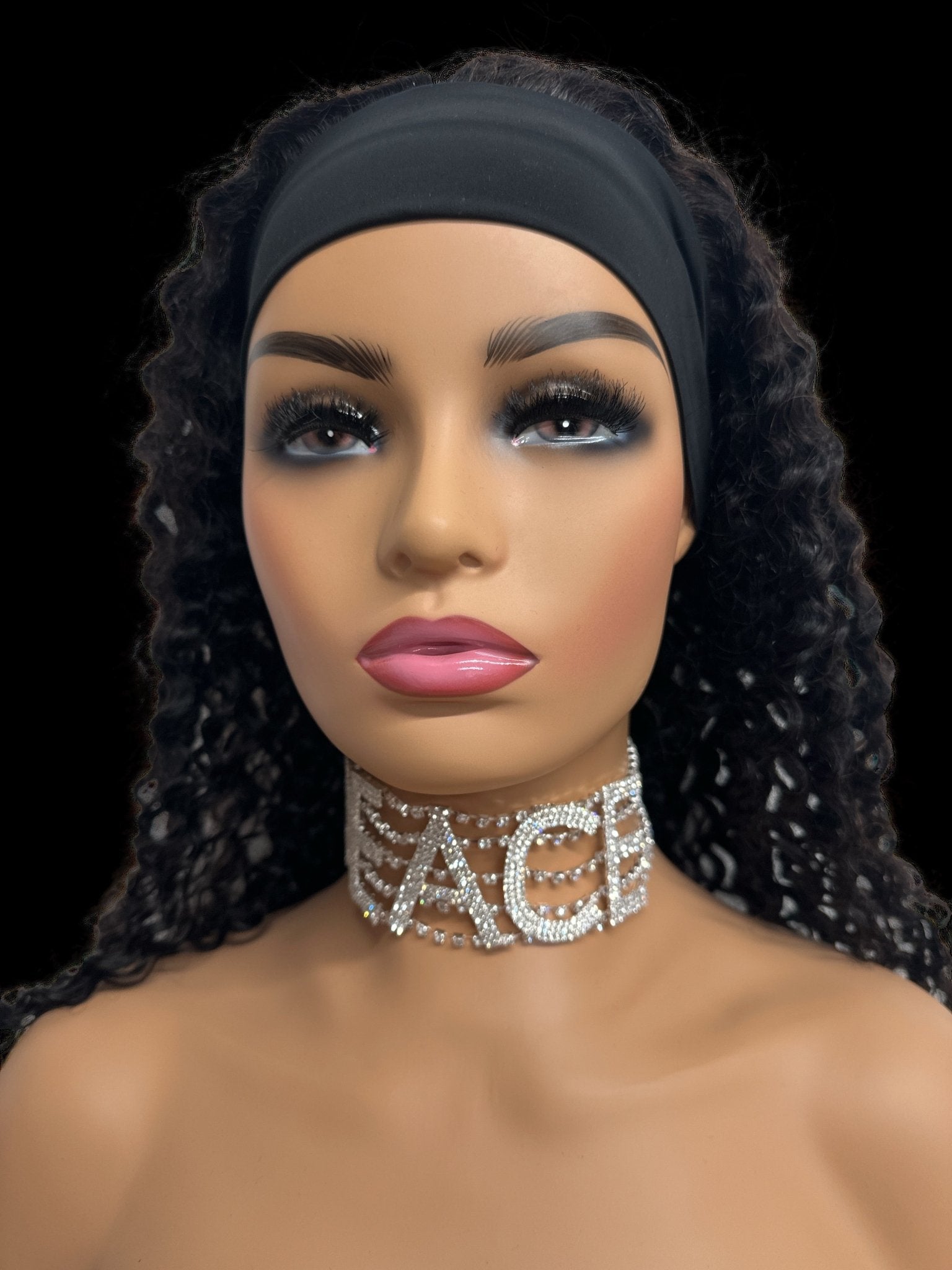 Elegant PEACE Sparkling Rhinestone Choker Statement Necklace Jewellery - Fatisha Boutique