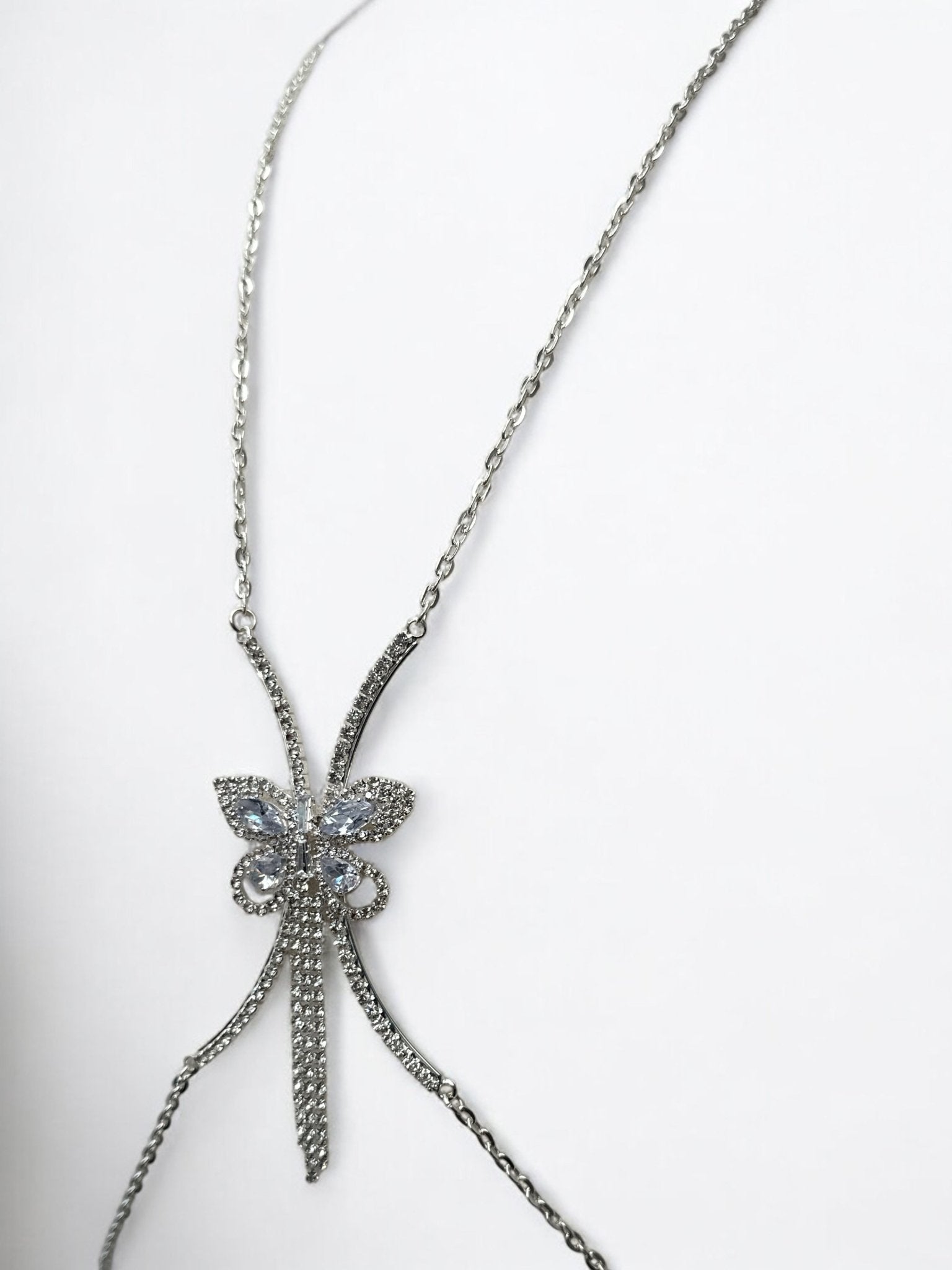 Elegant Rhinestone Body Chain – Butterfly Statement Body Jewellery (Gold & Silver) - Fatisha Boutique