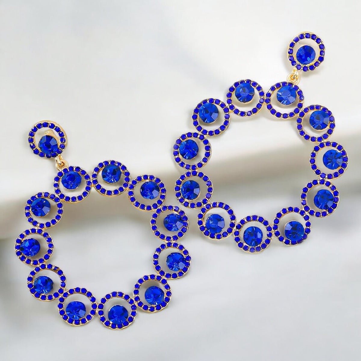 Elegant Rhinestone Dangle Earrings – Statement Earrings for Women – Crystal - Encrusted Jewellery - Fatisha Boutique