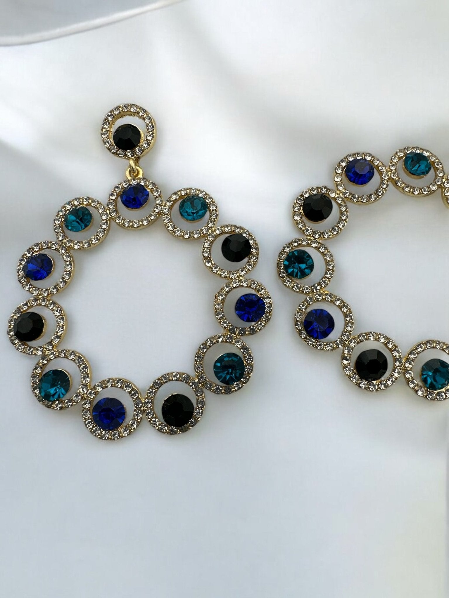 Elegant Rhinestone Dangle Earrings – Statement Earrings for Women – Crystal - Encrusted Jewellery - Fatisha Boutique