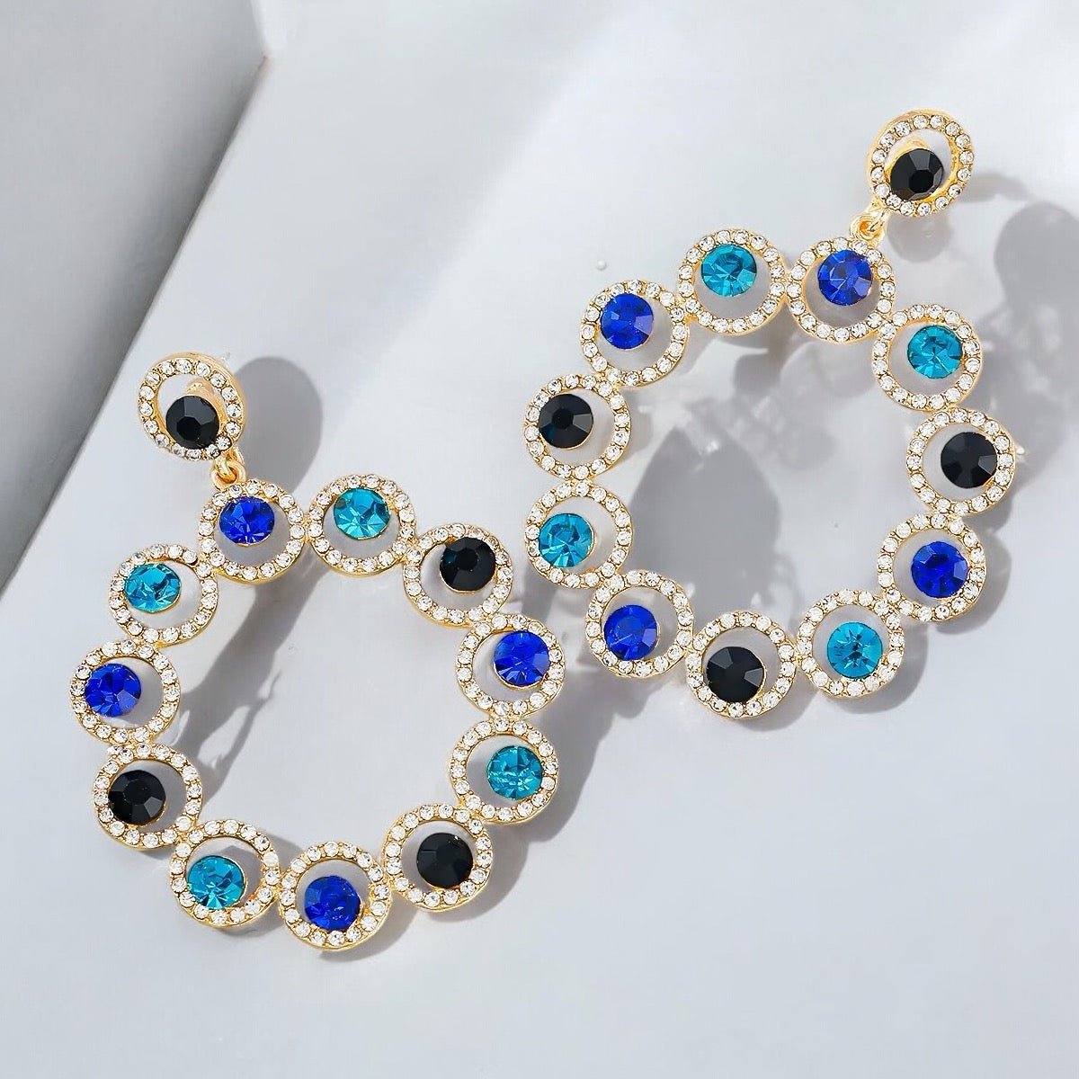 Elegant Rhinestone Dangle Earrings – Statement Earrings for Women – Crystal - Encrusted Jewellery - Fatisha Boutique