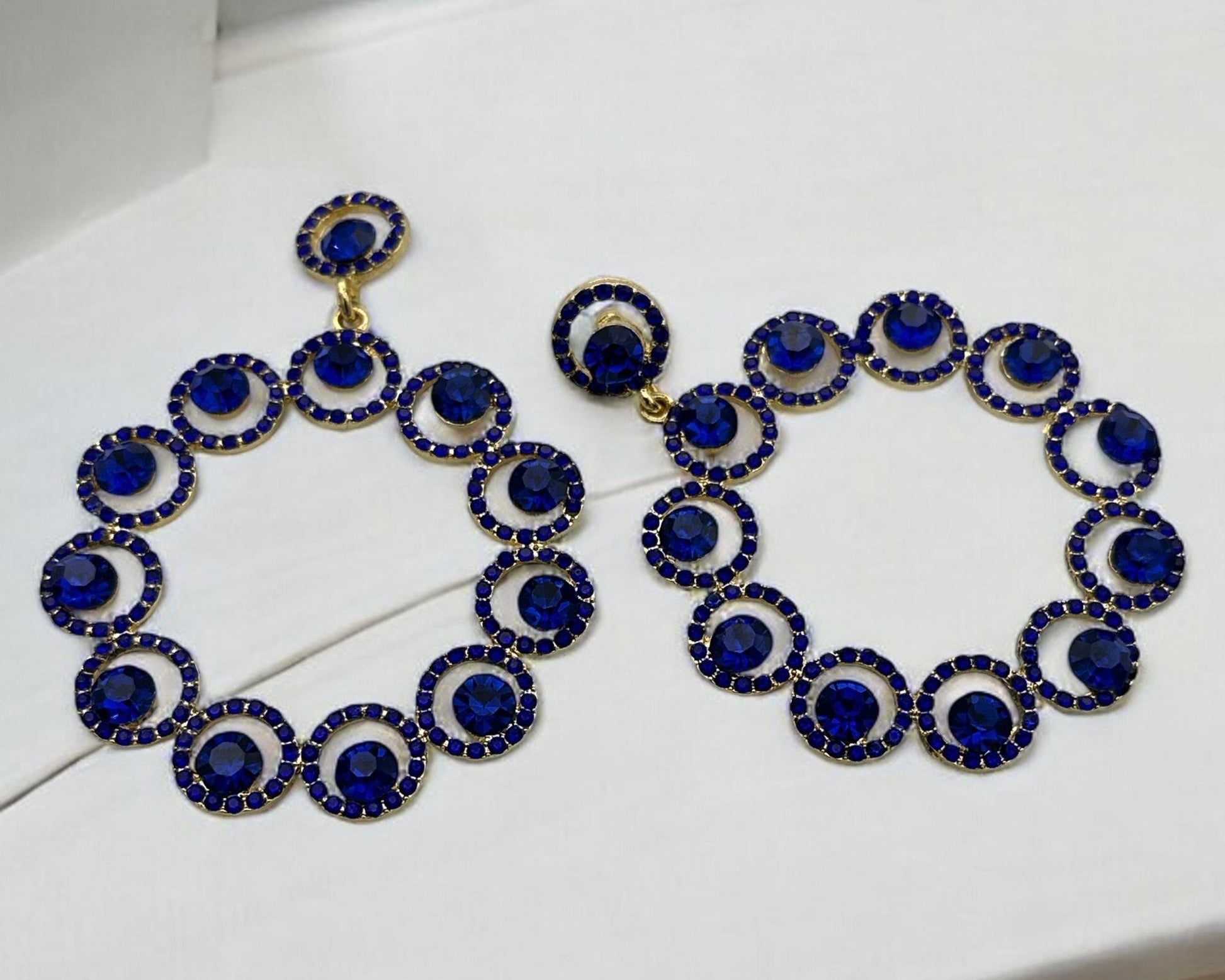 Elegant Rhinestone Dangle Earrings – Statement Earrings for Women – Crystal - Encrusted Jewellery - Fatisha Boutique
