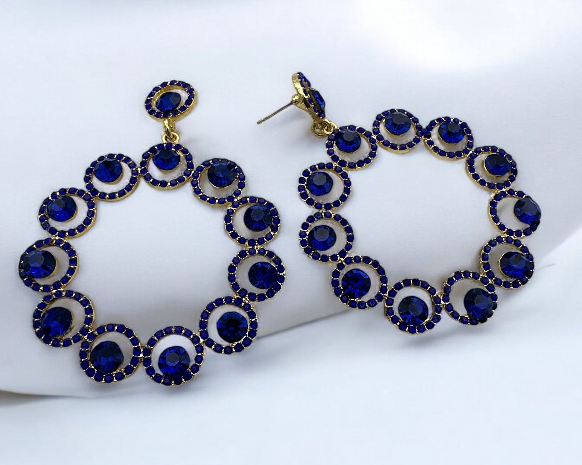 Elegant Rhinestone Dangle Earrings – Statement Earrings for Women – Crystal - Encrusted Jewellery - Fatisha Boutique