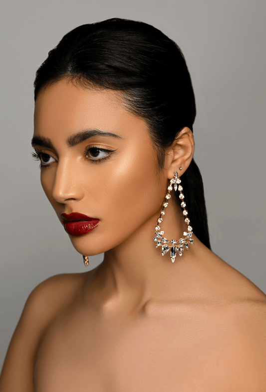 Elegant Rhinestone Drop Earrings - Fatisha Boutique