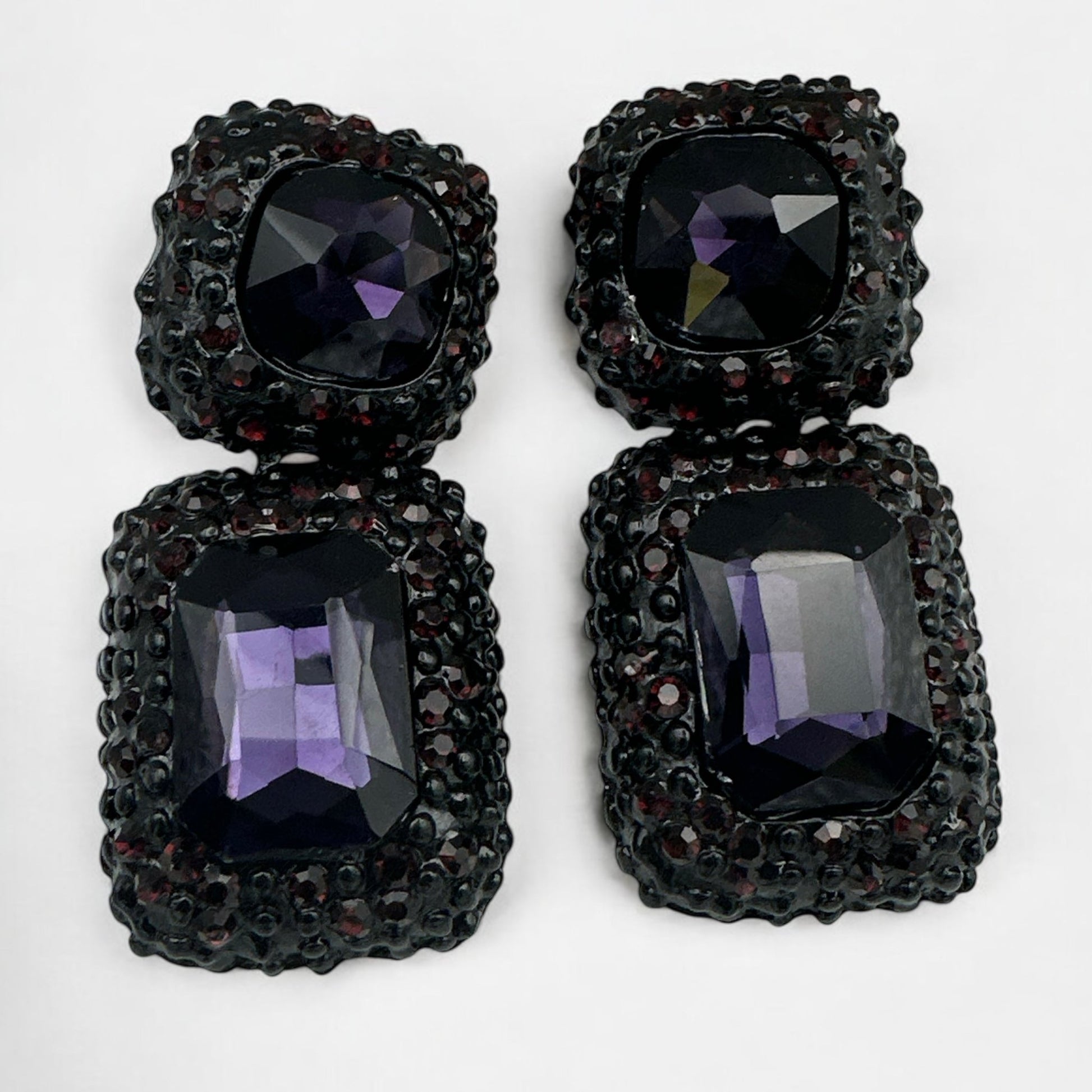 Elegant Rhinestone Stud Drop Earrings – Bold Sparkling Crystal Statement Style - Fatisha Boutique