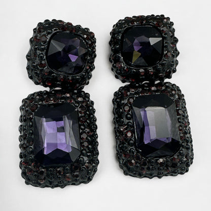 Elegant Rhinestone Stud Drop Earrings – Bold Sparkling Crystal Statement Style - Fatisha Boutique