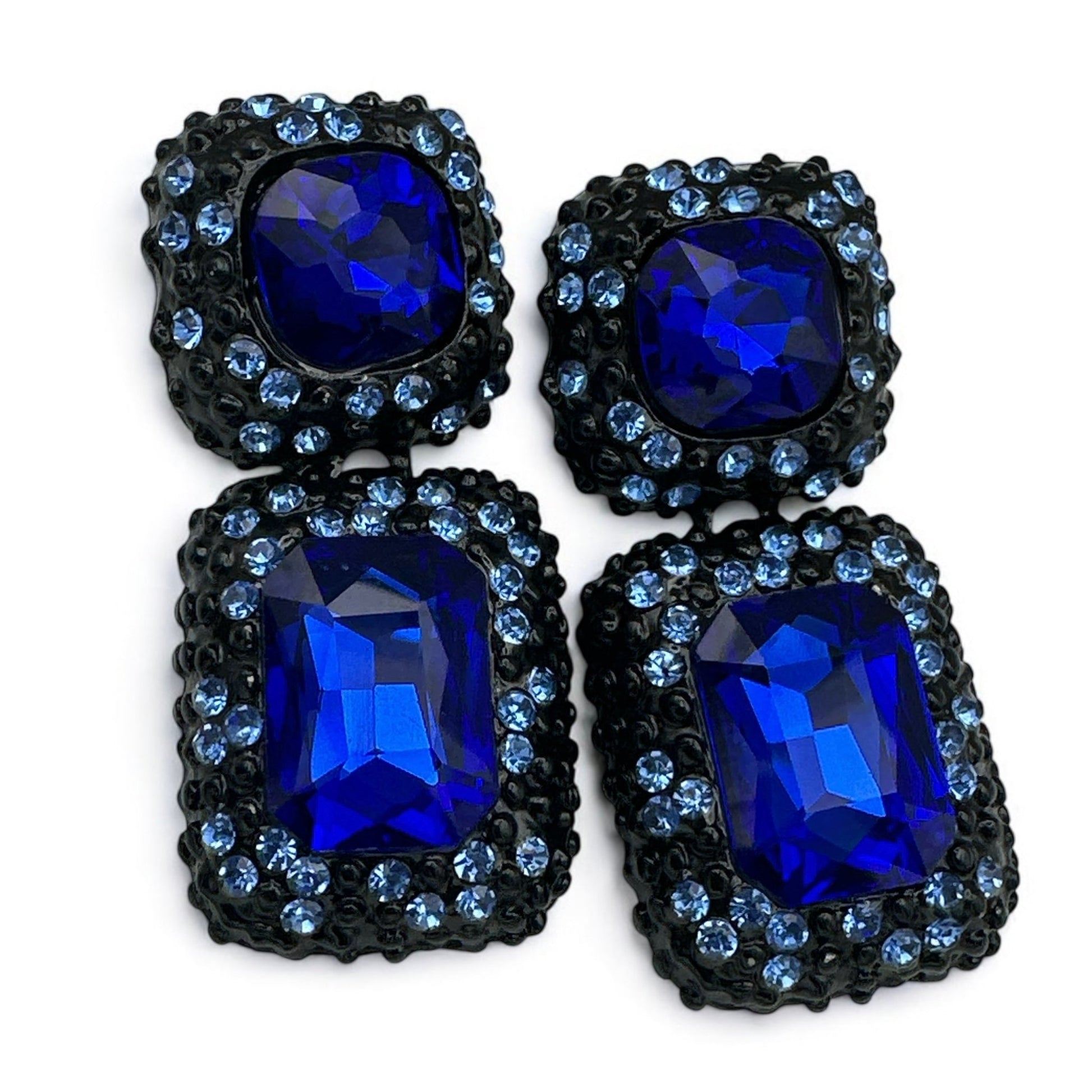 Elegant Rhinestone Stud Drop Earrings – Bold Sparkling Crystal Statement Style - Fatisha Boutique