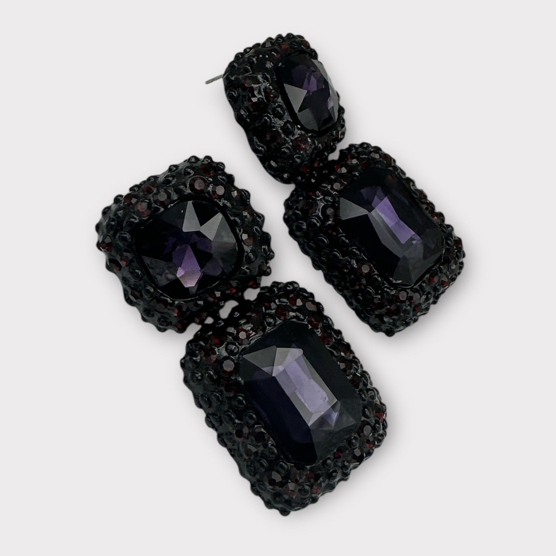 Elegant Rhinestone Stud Drop Earrings – Bold Sparkling Crystal Statement Style - Fatisha Boutique